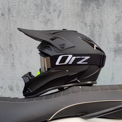 Casco Motocross ORZ Off-Road y Enduro + Regalo