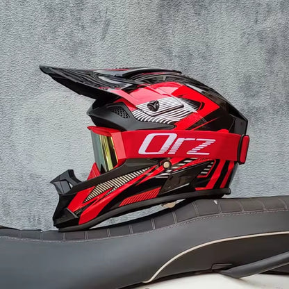 Casco Motocross ORZ Off-Road y Enduro + Regalo