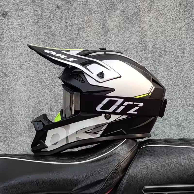 Casco Motocross ORZ Off-Road con visor y gafas | ZoomerScooters