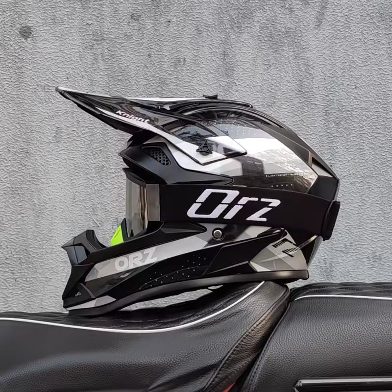 Casco Motocross ORZ Off-Road con visor y gafas | ZoomerScooters
